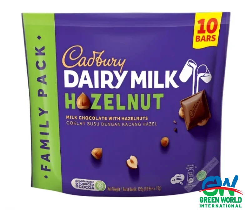 Cadbury Dairy Milk Hazelnut 10Bars 120g Pack